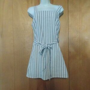 And I Women's Small Wide Strap Striped Mini Wrap Dress Multi-Colored